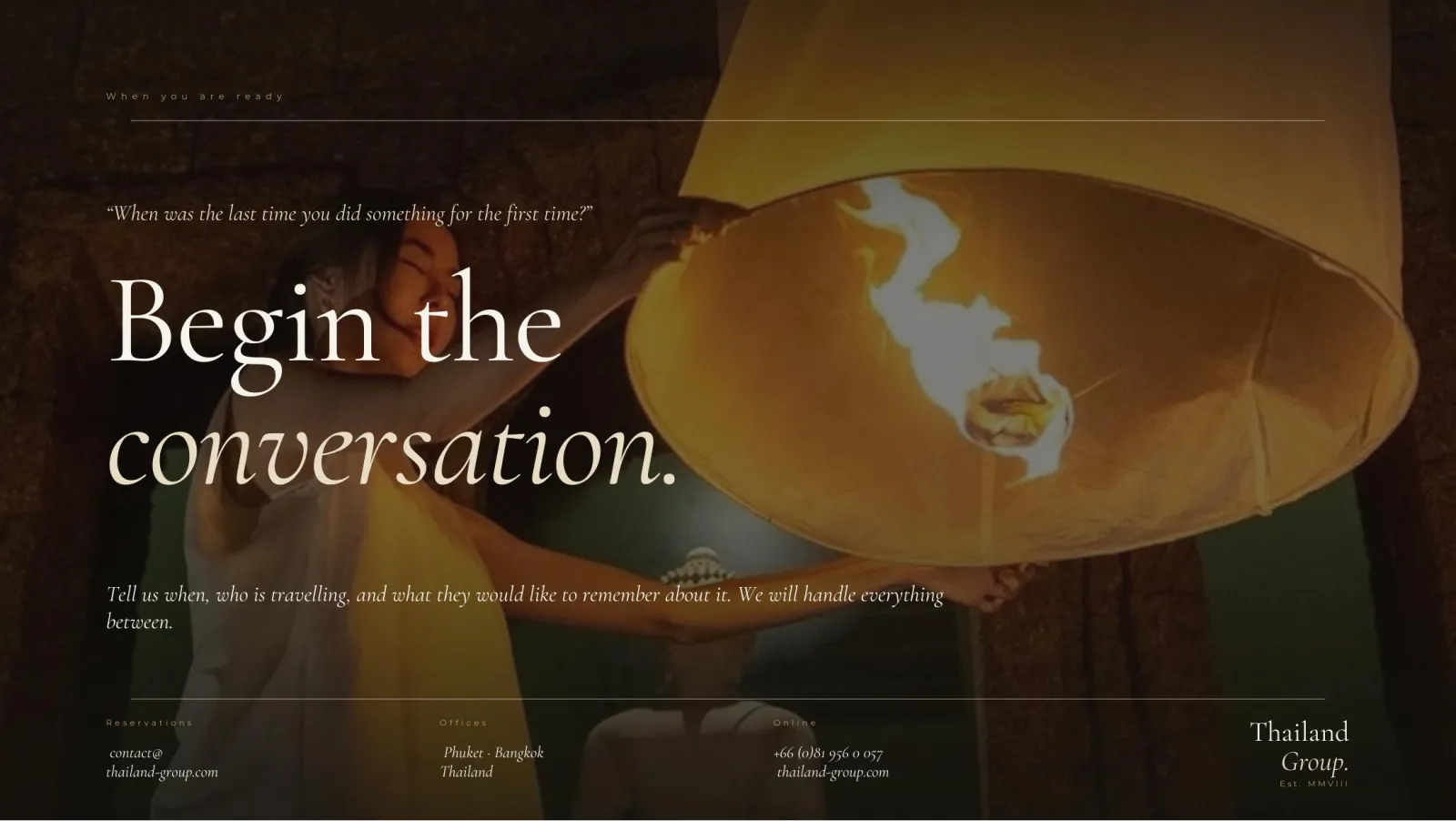 Thailand Group luxury hospitality brochure — page 16