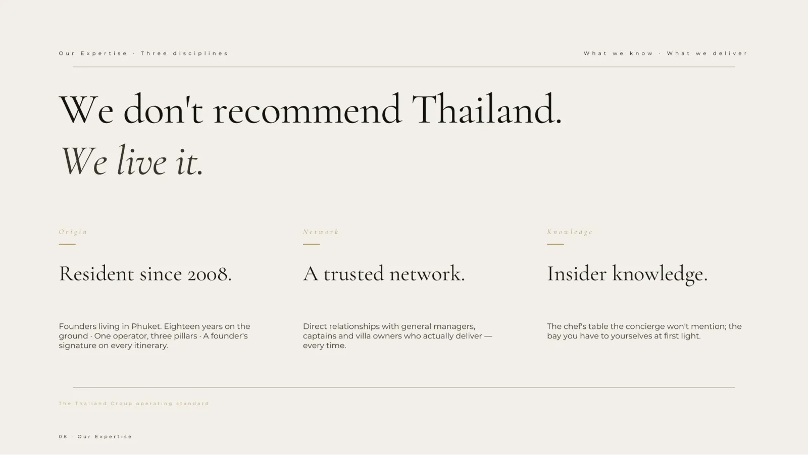 Thailand Group luxury hospitality brochure — page 8